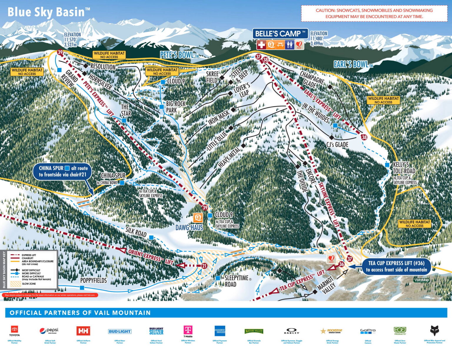 blue sky bassin map - Best 10 Ski Spots in Vail Valley