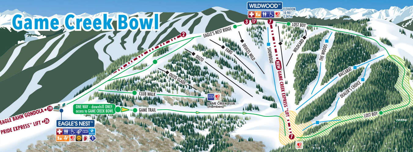 vail-game-creek-bowl-trail-map - Best 10 Ski Spots in Vail Valley